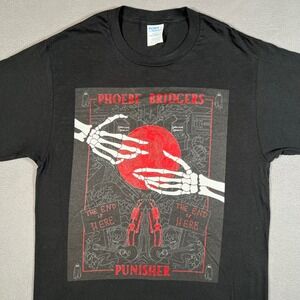 Phoebe Bridgers Punisher‎ T Shirt Black Skeleton Hands Band Tee Mens Size S
